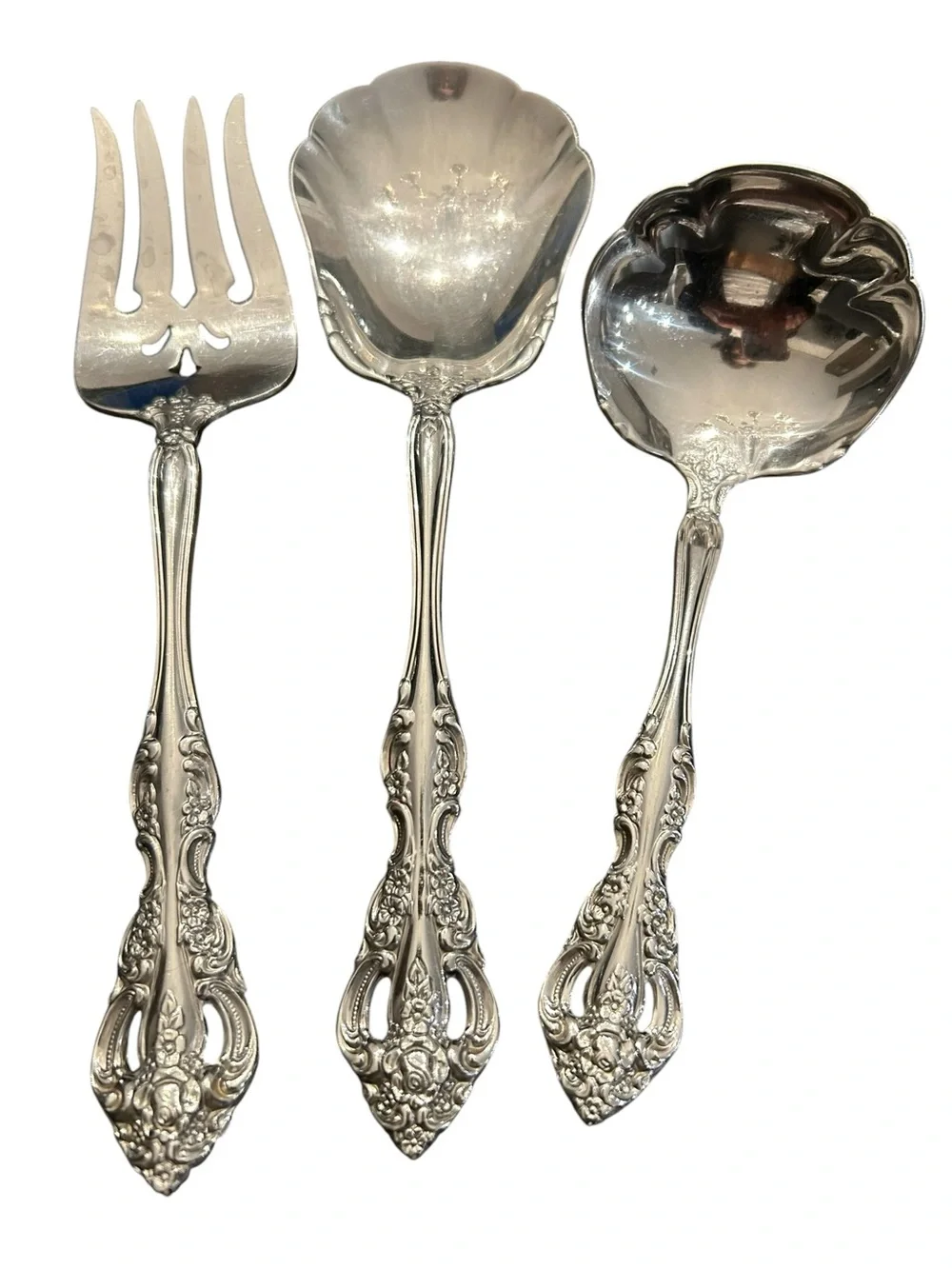 Vintage Oneida Michelangelo Stainless Steele Serving Utensils
